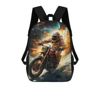sinyumoney Motorcycle Astronaut in Space Sacs À Dos, Sac À Dos Enfant, Sac D'école, Sac À Dos De Voyage Imprimé En 3D, Accessoire De Mode, Sac À Dos Imperméable Pour Enfants 17inch