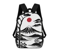 sinyumoney Mount Fuji Landscape Sacs À Dos Imprimés En 3D Pour Enfants 17inch Sacs À Dos Tendance Et Décontractés Pour La Journée, Sacs De Voyage, Sacs À Dos D'extérieur Pour Garçons Et Filles