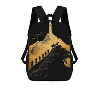sinyumoney Mountain Journey to Tower Silhouette Art Sac À Dos, Cartable Imprimé En 3D, Sac À Goûter, Sac À Dos De Voyage, Sac À Dos Entre Amis, Sac À Dos Scolaire Pour Filles Et Garçons 17inch