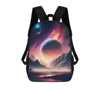 sinyumoney Mountain Lake Cosmos Sacs À Dos Scolaires Pour Enfants, Sac D'école Imprimé En 3D Pour Garçons, Élèves Du Primaire Et Du Collège 17inch