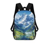 sinyumoney Mountain Lake Landscape Sac À Dos Scolaire, Sac À Dos Pour Garçons Et Adolescents, Cadeau, Sac À Dos Imprimé En 3D, Sac À Dos Scolaire, Sac À Livres 17inch