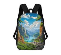 sinyumoney Mountain Lake Serenity -1 Sacs À Dos, Sac À Dos Enfant, Sac D'école, Sac À Dos De Voyage Imprimé En 3D, Accessoire De Mode, Sac À Dos Imperméable Pour Enfants 17inch