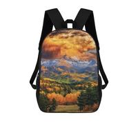 sinyumoney Mountain Landscape with Clouds Sacs À Dos Scolaires Pour Garçons Et Filles, Sacs À Dos Décontractés Pour Le Sport, Sacs À Dos De Grande Capacité Pour L'école Primaire 17inch