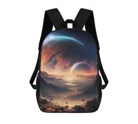 sinyumoney Mountain Range Planet Sacs À Dos Imprimés En 3D 17inch Sac À Dos Scolaire Pour Enfants, Sac À Dos Décontracté Pour La Journée, Sac De Voyage Décontracté Pour Les Élèves Du Collège