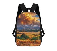 sinyumoney Mountain Sunset Landscape Sac À Dos Enfant, Cartable, Sacs À Dos Scolaires Imprimés En 3D Pour Élèves Du Primaire Et Du Collège, Cadeau D'anniversaire Pour Adolescents 17inch