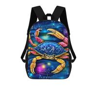 sinyumoney Music Notes Crab Art Print Sacs À Dos, Sac À Dos Enfant, Sac D'école, Sac À Dos De Voyage Imprimé En 3D, Accessoire De Mode, Sac À Dos Imperméable Pour Enfants 17inch