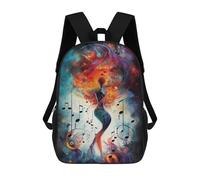sinyumoney Music Soul Harmony Sac À Dos Scolaire Imprimé En 3D, Sac À Dos Décontracté Pour Enfants, Sac D'école Imprimé En 3D Pour Garçons, Primaire Et Collège 17inch