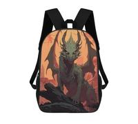 sinyumoney Mysterious Dragon Sac À Dos Imprimé 3D Pour Enfants, Sac À Dos Léger Pour Écoliers Et Écoliers, Sac À Goûter Pour La Crèche 17inch