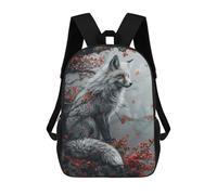 sinyumoney Mystic Kitsune Fox Sac À Dos Avec Poche, Sacs À Dos Imprimés En 3D, Sacs De Voyage, Sacs À Livres, Sacs D'école Pour Enfants 17inch