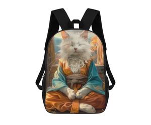 sinyumoney Mystic Meditating Cat Sac À Dos Imprimé En 3D Pour Enfants, Sac D'école Grande Capacité, Sac De Voyage, Sac À Livres, Sac À Dos Scolaire Pour Enfants 17inch