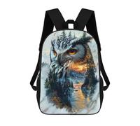 sinyumoney Mystic Mountain Owl Sac À Dos Scolaire Enfant Tendance Et Décontracté, Sac À Dos Imprimé En 3D Pour Garçon, Grand Sac À Dos 17inch