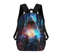 sinyumoney Mystic Sphere in Enchanted Forest Sac À Dos Imprimé En 3D, Sac D'école Décontracté Et Tendance Pour Enfants, Sac D'école Pour Garçons, Collégiens 17inch