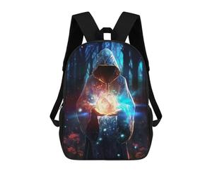 sinyumoney Mystic Sphere in Enchanted Forest Sac À Dos Imprimé En 3D, Sac D'école Décontracté Et Tendance Pour Enfants, Sac D'école Pour Garçons, Collégiens 17inch