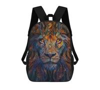 sinyumoney Mystical Abstract Lion Sac À Dos Enfant, Sac D'école, Sac À Dos Imprimé 3D Avec Motif De Dessin Animé, Grande Capacité, Pour Garçons Et Filles 17inch