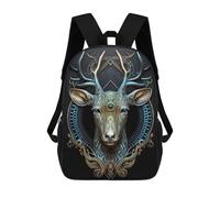 sinyumoney Mystical Astrology Deer Sacs À Dos Scolaires Pour Garçons Et Filles, Sacs À Dos Décontractés Pour Le Sport, Sacs À Dos De Grande Capacité Pour L'école Primaire 17inch