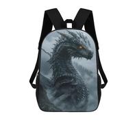 sinyumoney Mystical Black Dragon Sac À Dos Scolaire Pour Adolescents, Imprimé En 3D, Ajustable, À Poches Tendance, Pour Enfants, Garçons, Filles, Étudiants Et Adolescents 17inch