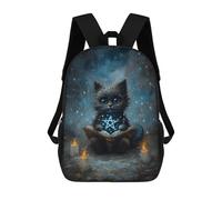 sinyumoney Mystical Cat Reading Spellbook Sacs À Dos Décontractés Pour Enfants, Sacs D'école Pour Adolescents, Filles Et Garçons, Sacs À Dos Pour Livres 17inch