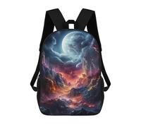 sinyumoney Mystical Cosmic Landscape Sacs À Dos Scolaires Pour Garçons Et Filles, Sacs À Dos Décontractés Pour Le Sport, Sacs À Dos De Grande Capacité Pour L'école Primaire 17inch
