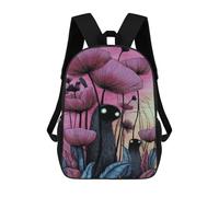sinyumoney Mystical Creatures in A Floral Landscape Sac À Dos Scolaire Imprimé En 3D Pour Garçons Et Filles, Sac À Dos Pour Ordinateur Portable Pour Enfants/étudiants/adultes 17inch
