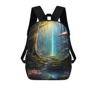 sinyumoney Mystical Enchanted Forest Sacs À Dos Tendance Imprimés En 3D 17inch Sac D'école Décontracté Pour Enfants, Garçons, Élèves Du Primaire Et Du Collège