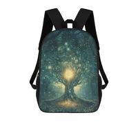sinyumoney Mystical Forest Tree Sac À Dos Imprimé En 3D Pour Enfants, Sac À Dos Scolaire, Sac À Dos De Voyage Pour Enfants, Sac À Livres Grande Capacité, Sac À Dos Pour Enfants 17inch
