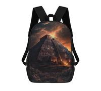 sinyumoney Mystical Maya Pyramid Sacs À Dos Imprimés En 3D 17inch Sac À Dos Scolaire Pour Enfants, Sac À Dos Décontracté Pour La Journée, Sac De Voyage Décontracté Pour Les Élèves Du Collège