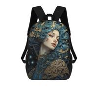 sinyumoney Mystical Moonlit Elegance Sacs À Dos Pour Enfants, Sac À Dos Scolaire, Sac À Dos Imprimé En 3D Pour Enfants, Sac À Dos De Voyage, Sac À Livres, Sac D'école Pour Enfants 17inch