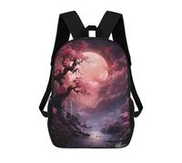 sinyumoney Mystical Moonlit Forest Sac À Dos Imprimé Pour Enfants, Sac D'école, Sac De Voyage Pour Adultes Et Enfants 17inch