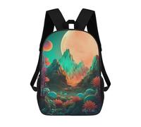 sinyumoney Mystical Moonlit Landscape -1 Sac À Dos Scolaire Pour Enfants, Imprimé En 3D, Pour Garçons, Élèves Du Primaire Et Du Collège 17inch