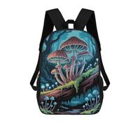 sinyumoney Mystical Mushroom Forest Illustration Sac À Dos Scolaire Pour Adolescents, Imprimé En 3D, Ajustable, À Poches Tendance, Pour Enfants, Garçons, Filles, Étudiants Et Adolescents 17inch
