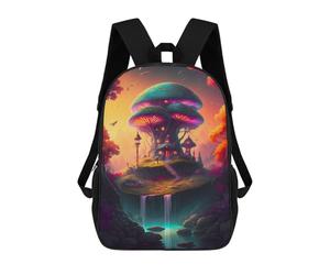 sinyumoney Mystical Mushroom House-2 Sac À Dos Imprimé 3D Pour Enfants, Sac À Dos Léger Pour Écoliers Et Écoliers, Sac À Goûter Pour La Crèche 17inch