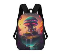 sinyumoney Mystical Mushroom House-2 Sacs À Dos Pour Enfants, Sac À Dos Scolaire, Sac À Dos Imprimé En 3D Pour Enfants, Sac À Dos De Voyage, Sac À Livres, Sac D'école Pour Enfants 17inch