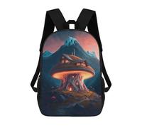 sinyumoney Mystical Mushroom House Sac À Dos Scolaire Pour Adolescents, Imprimé En 3D, Ajustable, À Poches Tendance, Pour Enfants, Garçons, Filles, Étudiants Et Adolescents 17inch