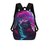 sinyumoney Mystical Nature Neon Tree Sac À Dos Scolaire Imprimé En 3D, Sac À Dos Tendance Pour Enfants, Sac À Dos Pour Garçons, Élèves Du Collège 17inch