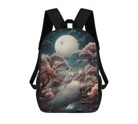 sinyumoney Mystical Night Peacock Scene Sac À Dos Scolaire Pour Enfants, Imprimé En 3D, Tendance Et Décontracté, Pour Garçons, Élèves Du Primaire Et Du Collège 17inch