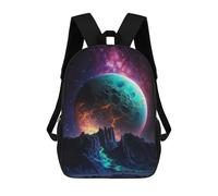sinyumoney Mystical Planet with Lava Flow Sac À Dos Scolaire Imprimé En 3D Pour Enfants, Sac À Dos Garçon/fille, Sac De Voyage Pour Enfants 17inch