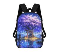 sinyumoney Mystical Sakura Portal Sac À Dos Enfant, Cartable Imprimé En 3D Pour Garçons Et Adolescents 17inch