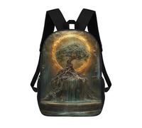 sinyumoney Mystical Tree with Fire Ring Sac À Dos Scolaire Pour Enfants, Sac À Dos De Voyage Décontracté, Grand Sac À Dos Pour Garçons Et Filles 17inch