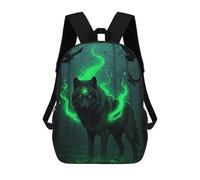 sinyumoney Mystical Wolf Energy Animal Sacs À Dos Scolaires Pour Enfants, Sac D'école Imprimé En 3D Pour Garçons, Élèves Du Primaire Et Du Collège 17inch