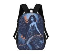 sinyumoney Mystical Woman in Blue Sacs À Dos Imprimés En 3D Pour Enfants, Sacs D'école Tendance Pour Garçons, Sacs De Voyage, Sacs Scolaires Pour Élèves Du Primaire 17inch