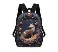 sinyumoney Mythical Red Fox Art Deco Sac À Dos Scolaire Pour Enfants, Sac D'école Imprimé En 3D, Sac D'école Tendance Pour Garçons, Élèves Du Primaire Et Du Collège 17inch