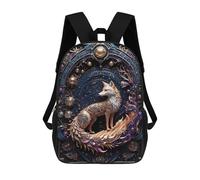 sinyumoney Mythical Red Fox Art Deco Sacs À Dos Pour Enfants, Sac À Dos Scolaire Imprimé En 3D Pour Enfants, Sac À Dos De Voyage, Sac À Livres Pour Enfants 17inch Sac D'école