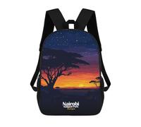 sinyumoney Nairobi National Park Sunset Sacs À Dos Scolaires Pour Enfants, Sac D'école Tendance, Sac D'école Imprimé En 3D Pour Garçons, Élèves Du Primaire Et Du Collège 17inch