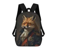 sinyumoney Napoleon Red Fox Portrait Sacs À Dos Imprimés En 3D Pour Enfants 17inch Sacs À Dos Tendance Et Décontractés Pour La Journée, Sacs De Voyage, Sacs À Dos D'extérieur Pour Garçons Et Filles