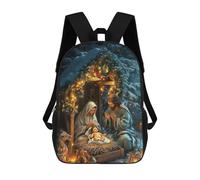 sinyumoney Nativity Scene Holy Sac À Dos, Cartable Imprimé En 3D, Sac À Goûter, Sac À Dos De Voyage, Sac À Dos Entre Amis, Sac À Dos Scolaire Pour Filles Et Garçons 17inch