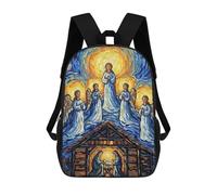 sinyumoney Nativity Scene in Style Sacs À Dos Imprimés En 3D Pour Enfants, Sacs D'école Tendance Pour Garçons, Sacs De Voyage, Sacs Scolaires Pour Élèves Du Primaire 17inch