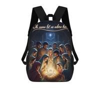 sinyumoney Nativity Scene Oh Come Let Us Adore Sacs À Dos Pour Enfants, Cartables Imprimés En 3D, Sacs À Dos Pour Élèves Du Primaire Et Du Collège (garçons Et Filles) 17inch