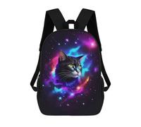 sinyumoney Nebula Galaxy Cat Sac À Dos Scolaire Pour Enfants, Imprimé En 3D, Sac À Dos Tendance Pour Garçons, Élèves Du Primaire Et Du Collège 17inch