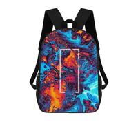 sinyumoney Neon Abstract Artwork Sac À Dos Enfant, Cartable, Sac D'école, Motif Dessin Animé 3D, Sac Pour Ordinateur Portable, Pour Garçons Et Filles 17inch