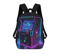 sinyumoney Neon Arcade Machine Sac À Dos Scolaire Pour Enfants, Imprimé En 3D, Sac À Dos Tendance Pour Garçons, Élèves Du Primaire Et Du Collège 17inch